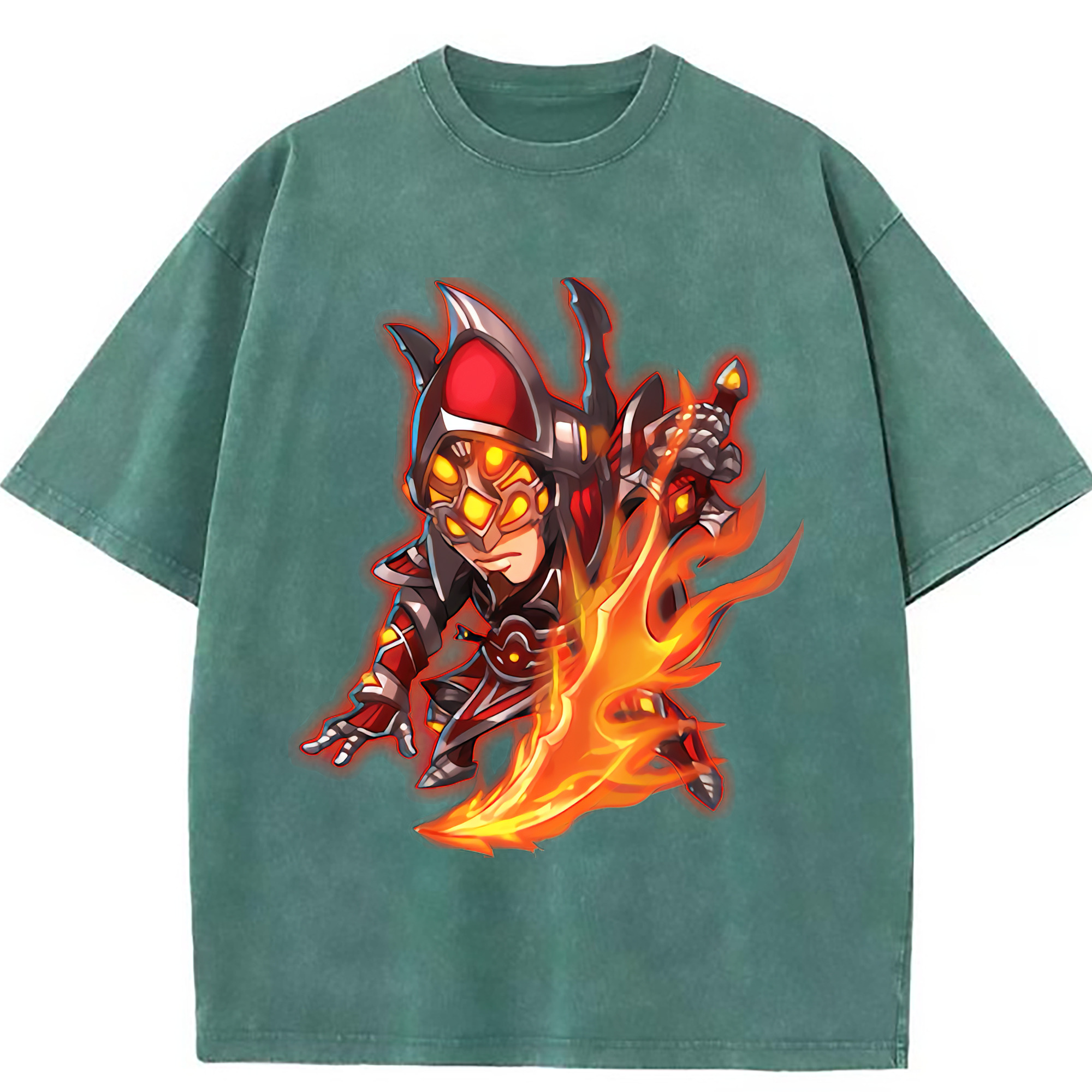 （画像用） リーグ・オブ・レジェンド League of Legends LOL 綿100% ヴィンテージ風 半袖Tシャツ（フロントプリント）